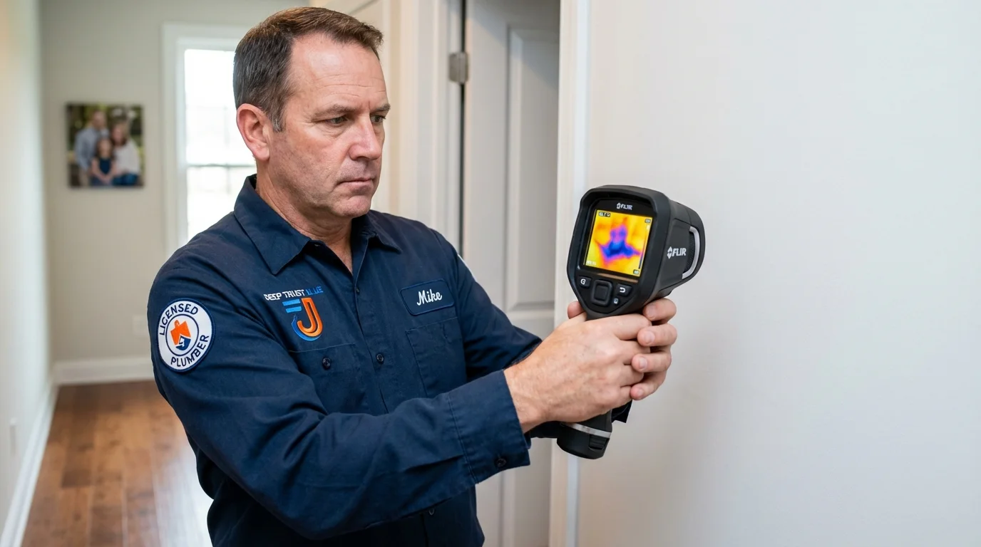 Thermal imaging leak detection by Johns Plumbing LLC in Saint Clairsville